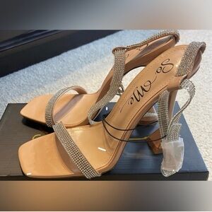 Bedazzled Nude “So Me” Heels New without box